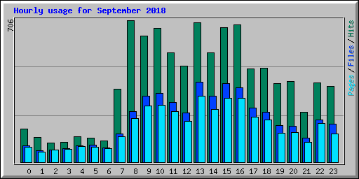 Hourly usage for September 2018