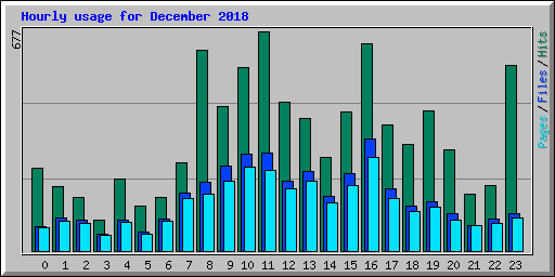 Hourly usage for December 2018