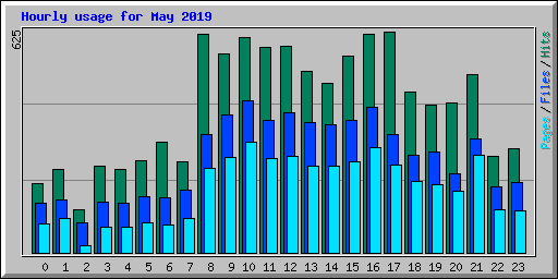 Hourly usage for May 2019