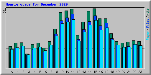 Hourly usage for December 2020